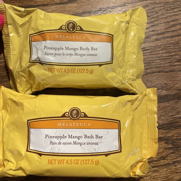Lot of 2 Melaleuca Pineapple Mango Natural Bath Body Bars 4.5 oz ea New - Picture 1 of 5